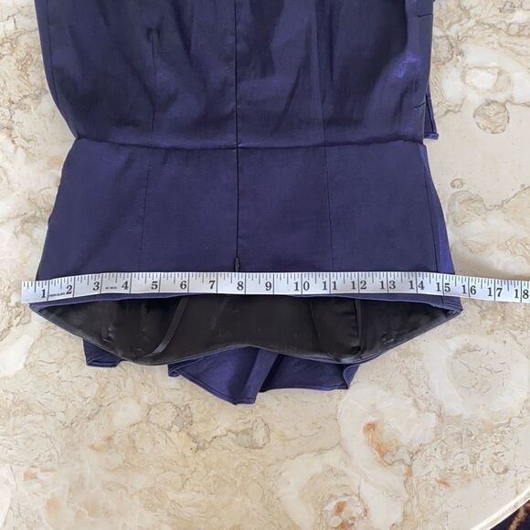 Max & Cleo Strapless Purple Taffeta Mini Cocktail Party Dress - Picture 11 of 16